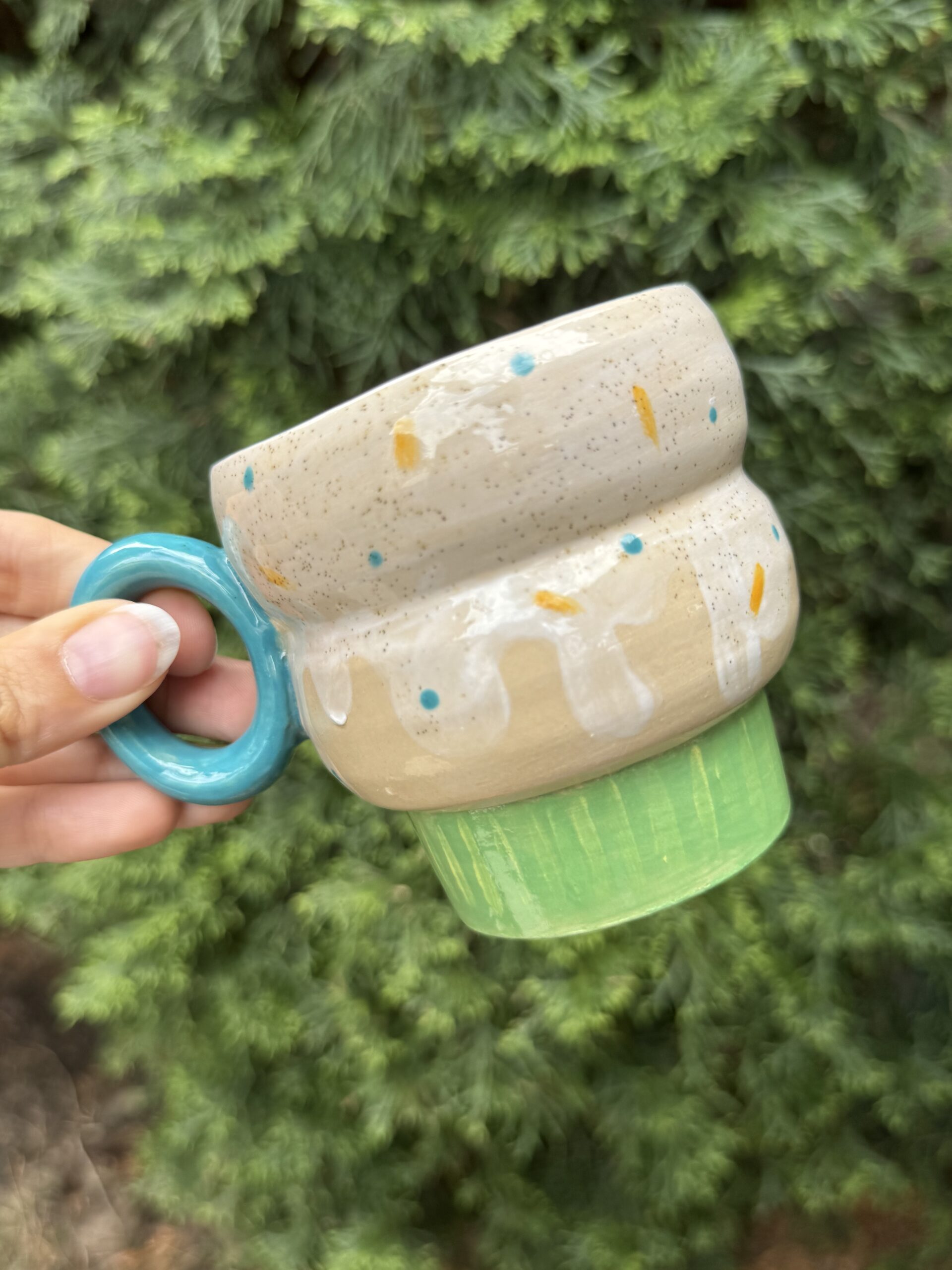 Kubek Muffinka Pistacja z lukrem