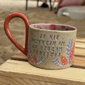 Kubek Ja nie przeklinam - malinowy