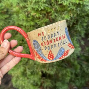 Kubek Mi chuj jebany ciśnienie podniosł - czerwono granatowy